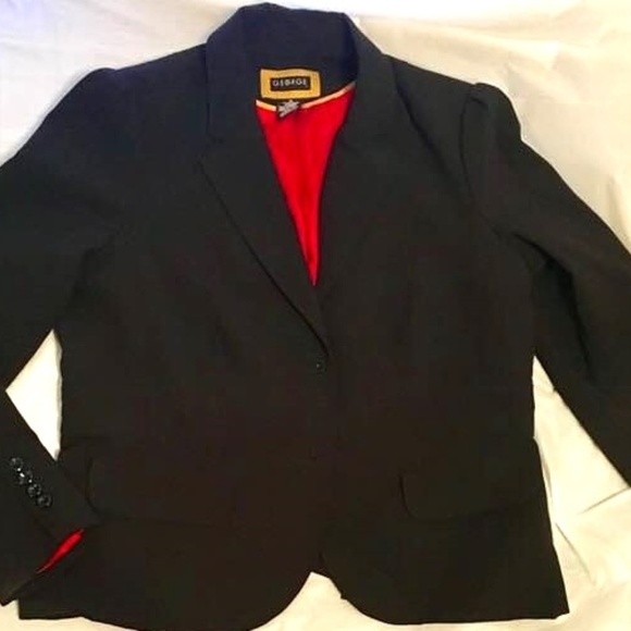 black blazer with red lining